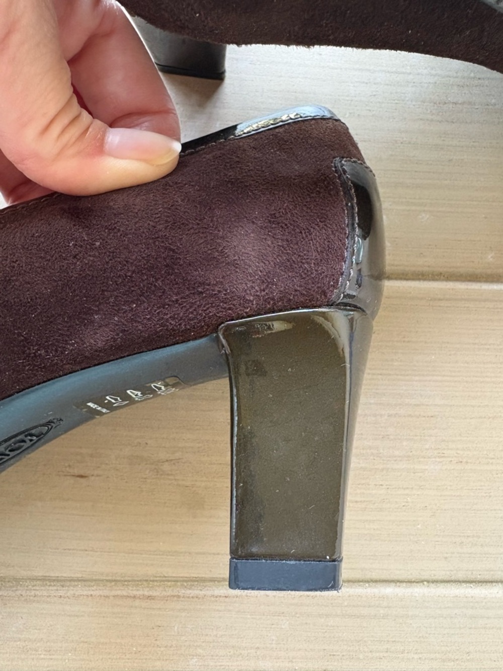 Tod's Timeless Classic Brown Suede Block Heel Loafers With Logo. Women’s EU 37 - Picture 9 of 16